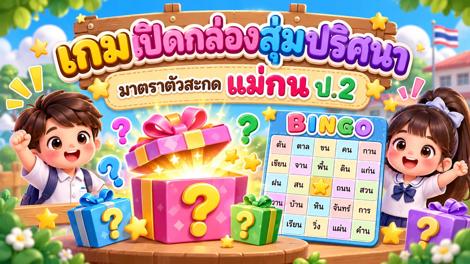 ภาพตัวอย่างเกมเปิดกล่องสุ่มปริศนาแม่กน